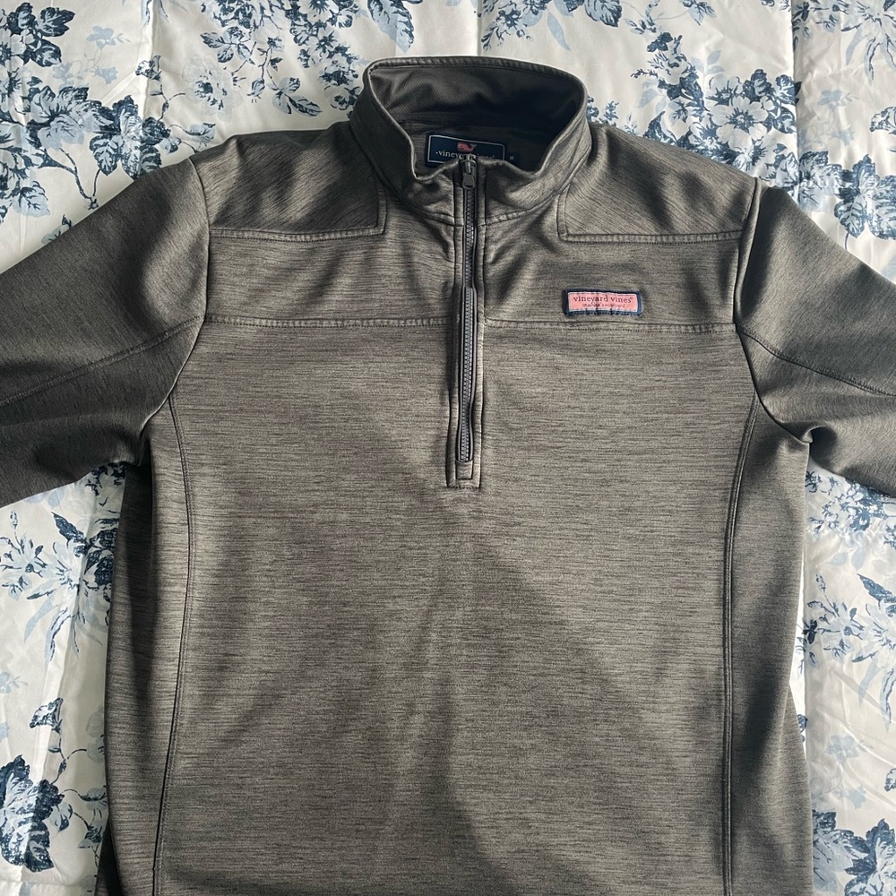 Vineyard Vines Gray Quarter-Zip Performance Pullover